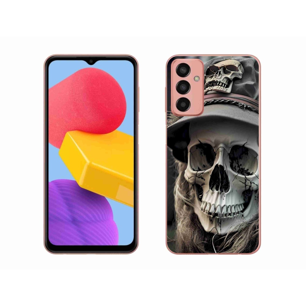 Zselés borítás mmCase Samsung Galaxy M13 készülékhez - sötét koponya