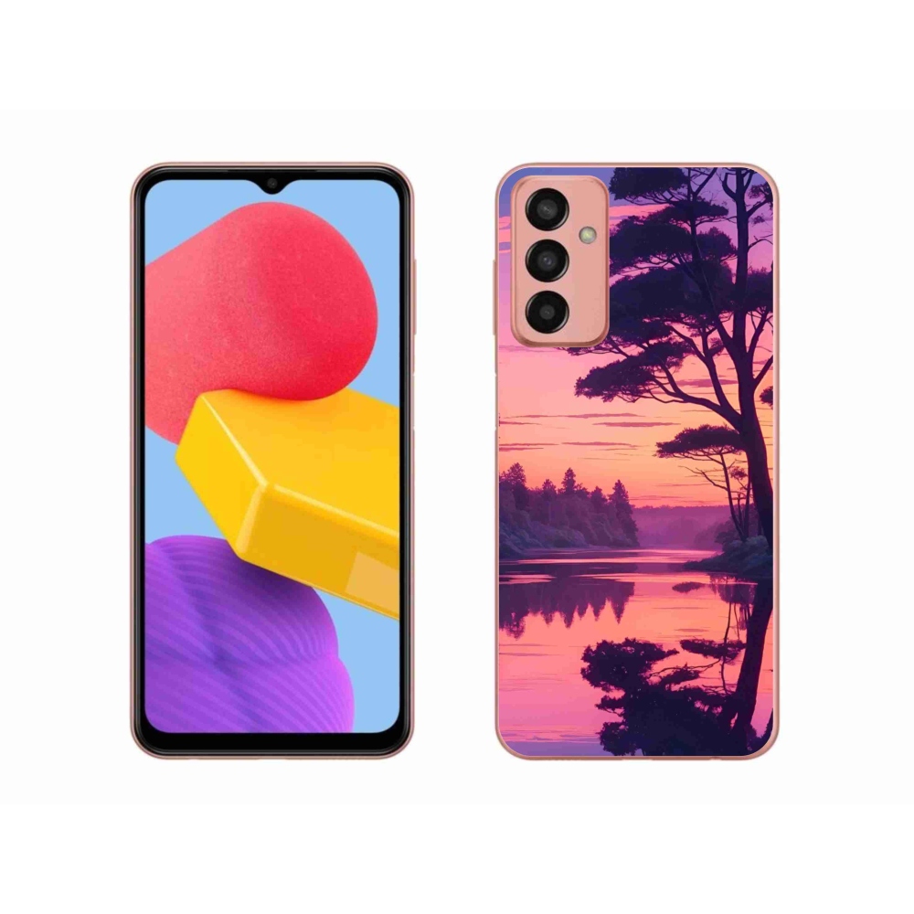 Gél borítás mmCase Samsung Galaxy M13 készülékhez - naplemente a tó felett