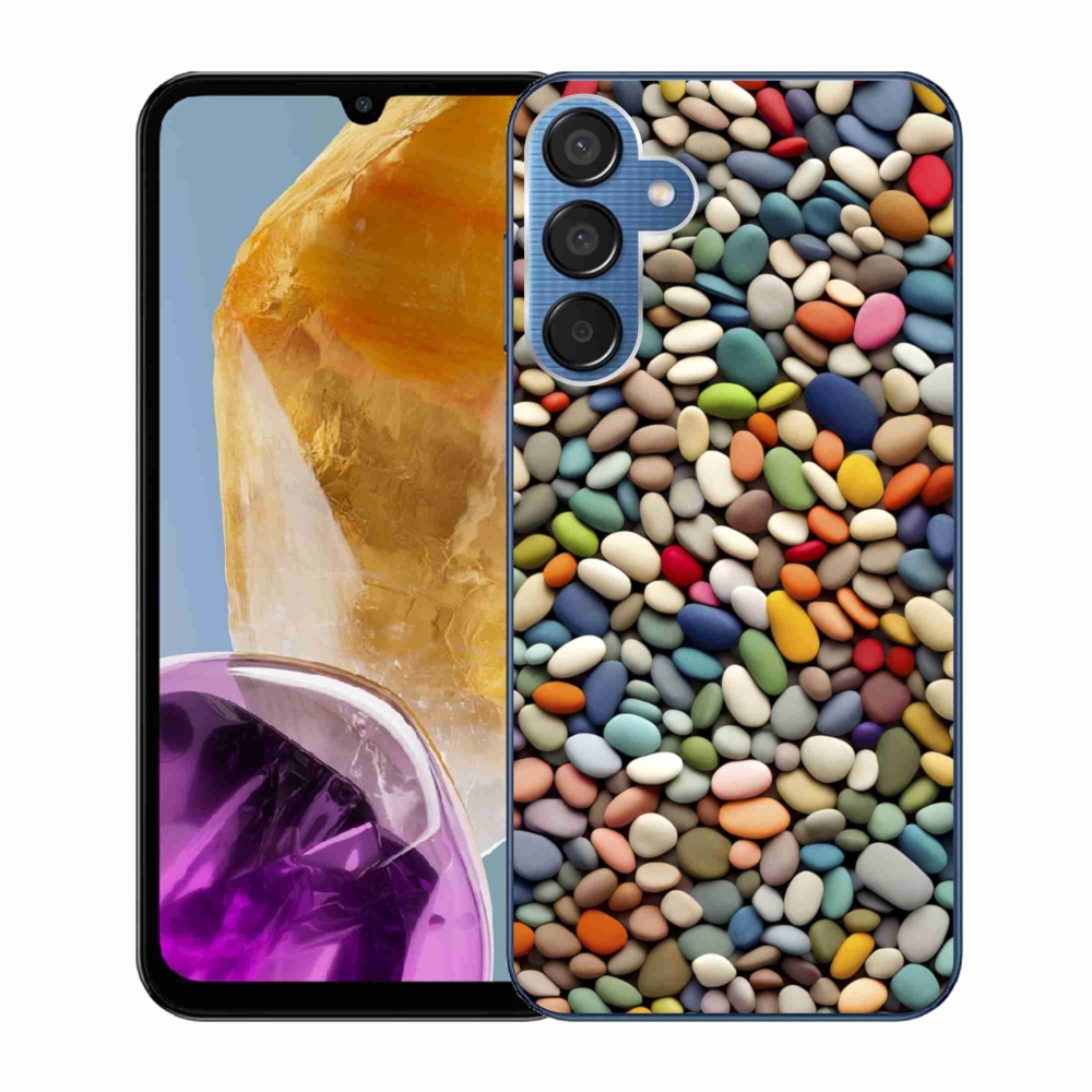 Gél borítás mmCase Samsung Galaxy M15 5G - színes strasszkövek 2