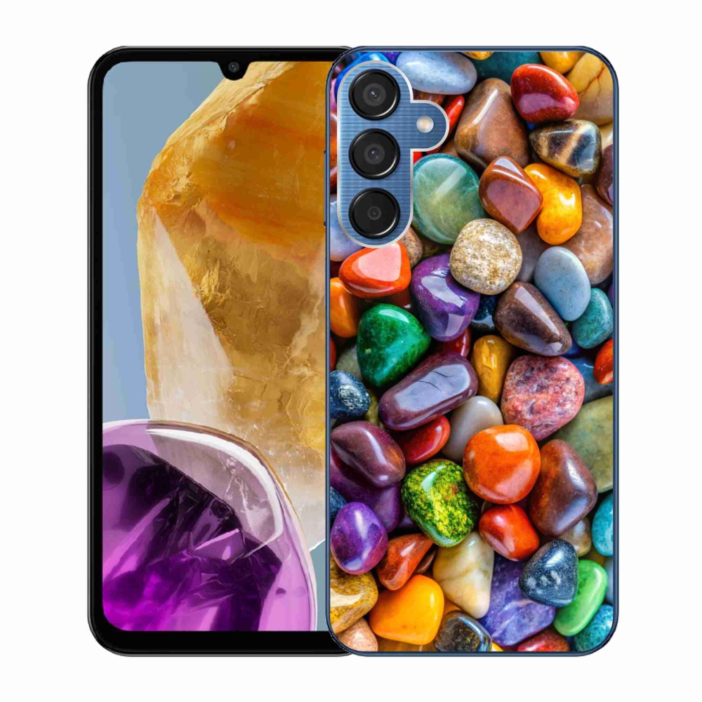 Zselés borítás mmCase Samsung Galaxy M15 5G - színes strasszkövekkel