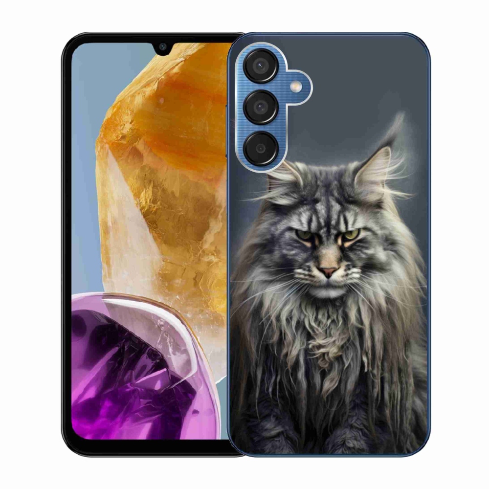 Zselés borítás mmCase Samsung Galaxy M15 5G - macskaszem nézet 4