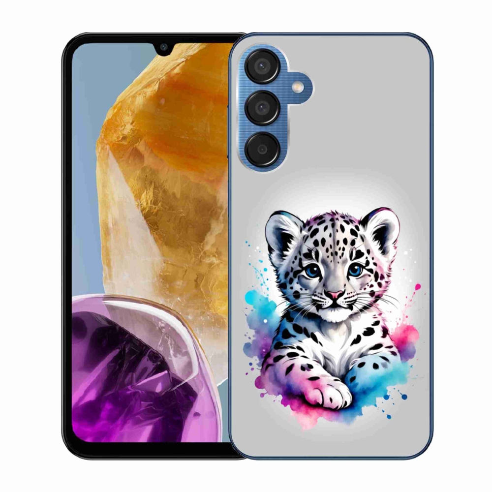 Zselés borítás mmCase Samsung Galaxy M15 5G - leopárd kölyökhöz