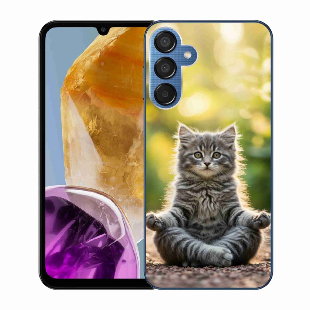 Gél borítás mmCase Samsung Galaxy M15 5G - meditáló cica