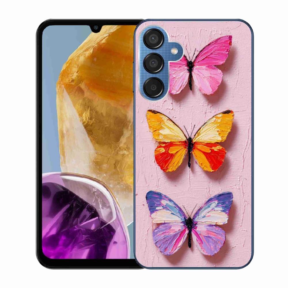 Gél borítás mmCase Samsung Galaxy M15 5G - pillangó szentháromsághoz