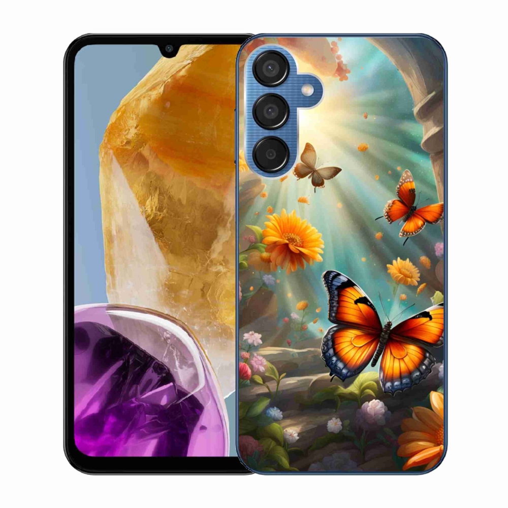 Gél borítás mmCase Samsung Galaxy M15 5G - pillangókert 2