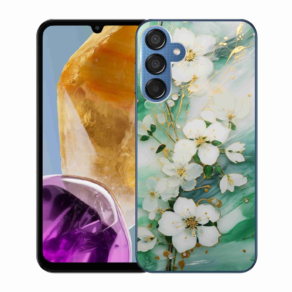 Gél borítás mmCase Samsung Galaxy M15 5G - finom virágok
