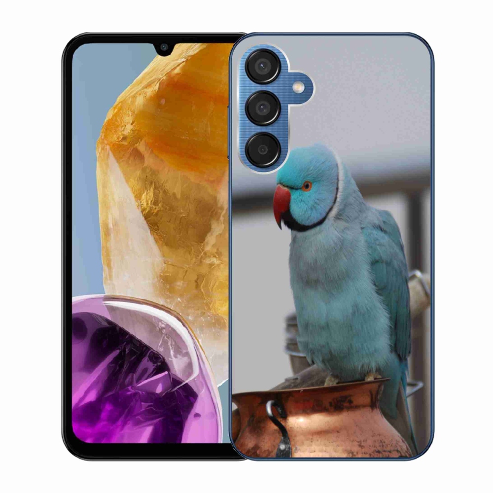 Zselés borítás mmCase Samsung Galaxy M15 5G - papagáj alexander kék