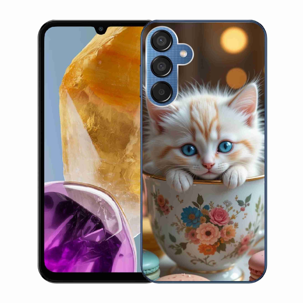 Gél borítás mmCase Samsung Galaxy M15 5G - aranyos cica 6