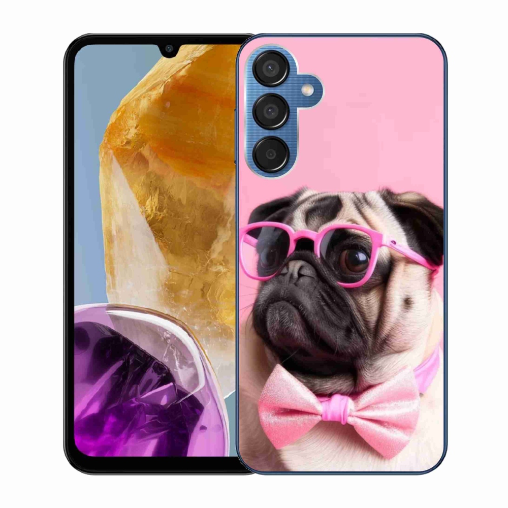 Zselés borítás mmCase Samsung Galaxy M15 5G - stílusos mopsz