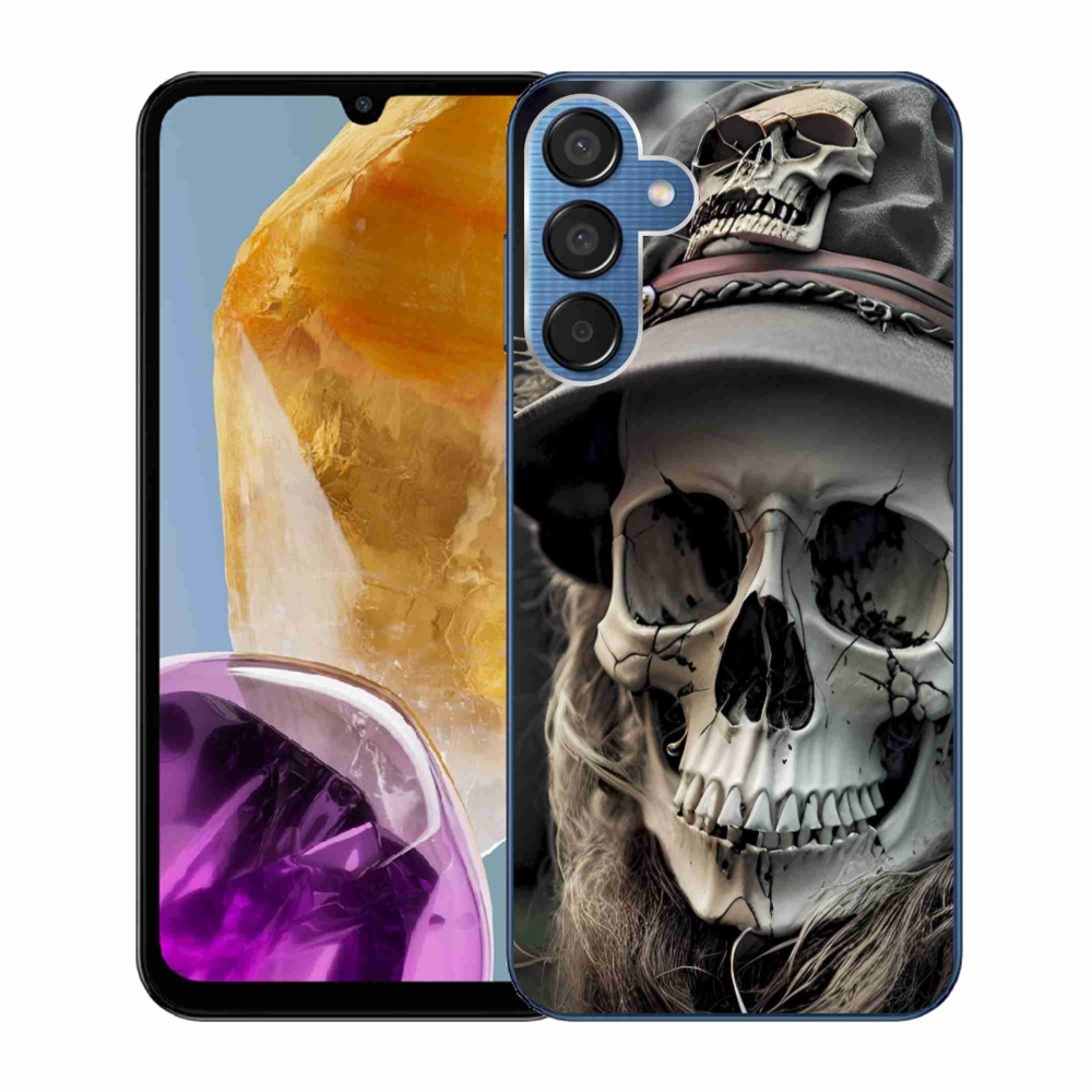 Zselés borítás mmCase Samsung Galaxy M15 5G - sötét koponya