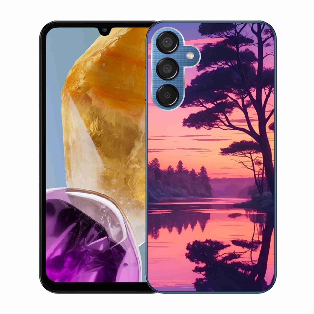 Gél borítás mmCase Samsung Galaxy M15 5G - naplemente a tó felett