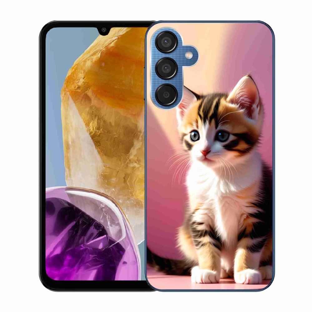Gél borítás mmCase Samsung Galaxy M15 5G - kíváncsi cica 2