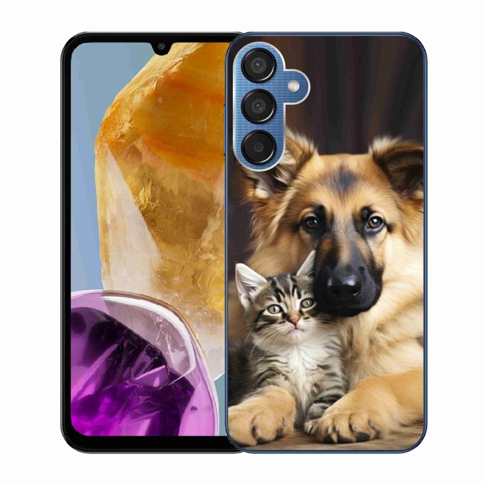 Gél borítás mmCase Samsung Galaxy M15 5G - állatbarátság