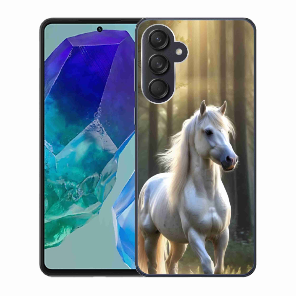 Gél védőhuzat mmCase Samsung Galaxy M55 5G - fehér ló 3