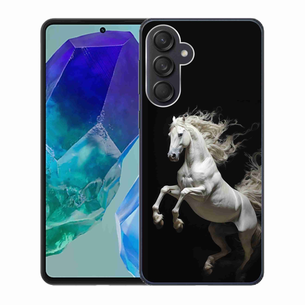 Zselés borítás mmCase Samsung Galaxy M55 5G - fehér ló 4