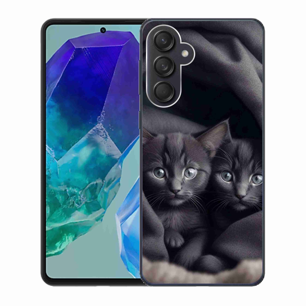 Zselés borítás mmCase Samsung Galaxy M55 5G - cat duo - Samsung Galaxy M55 5G számára