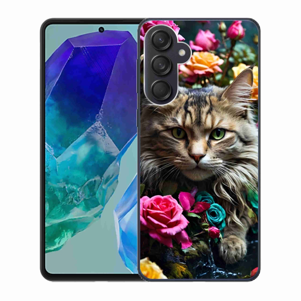 Zselés borítás mmCase Samsung Galaxy M55 5G - macskaszem nézet 2