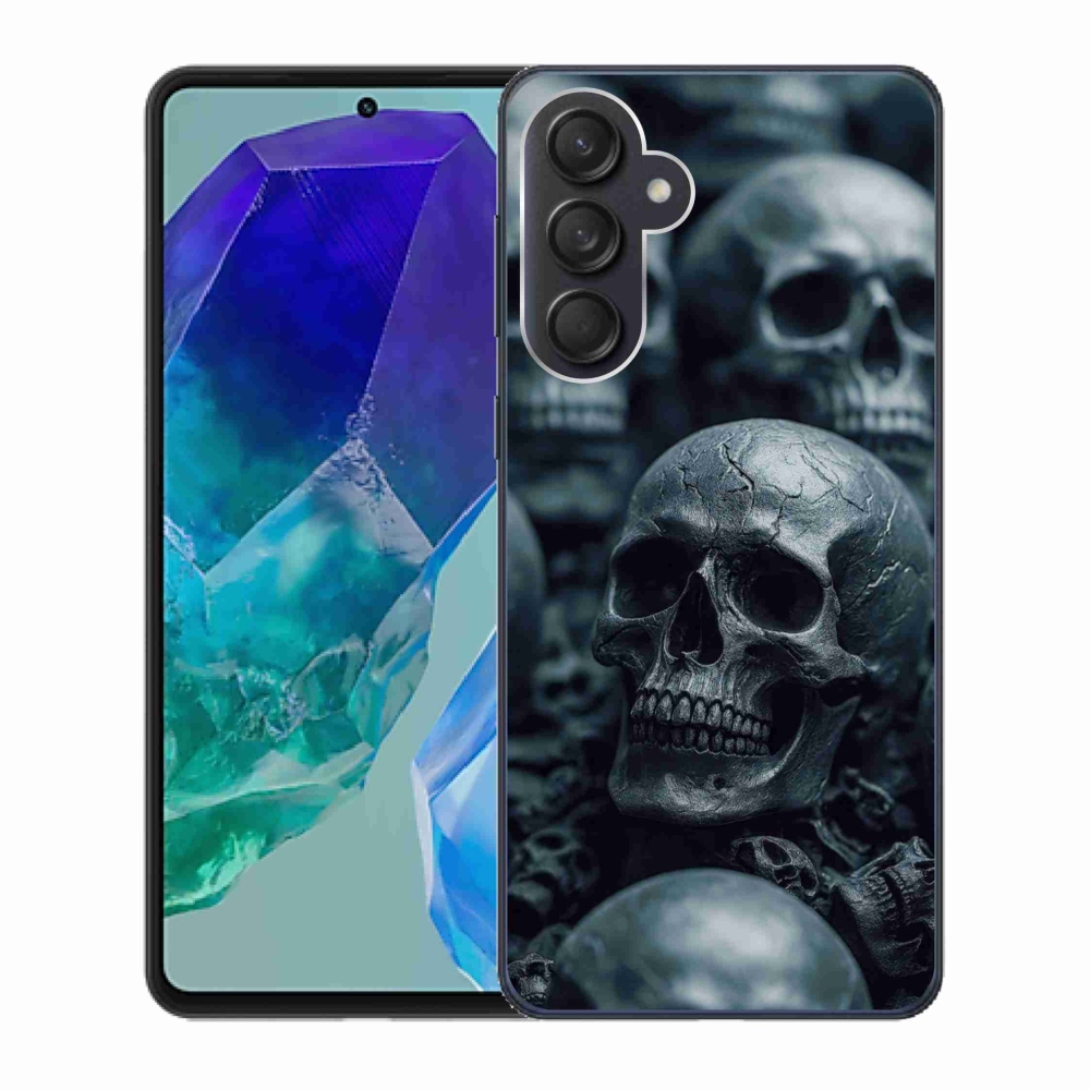 Zselés borítás mmCase a Samsung Galaxy M55 5G készülékhez - koponya 2