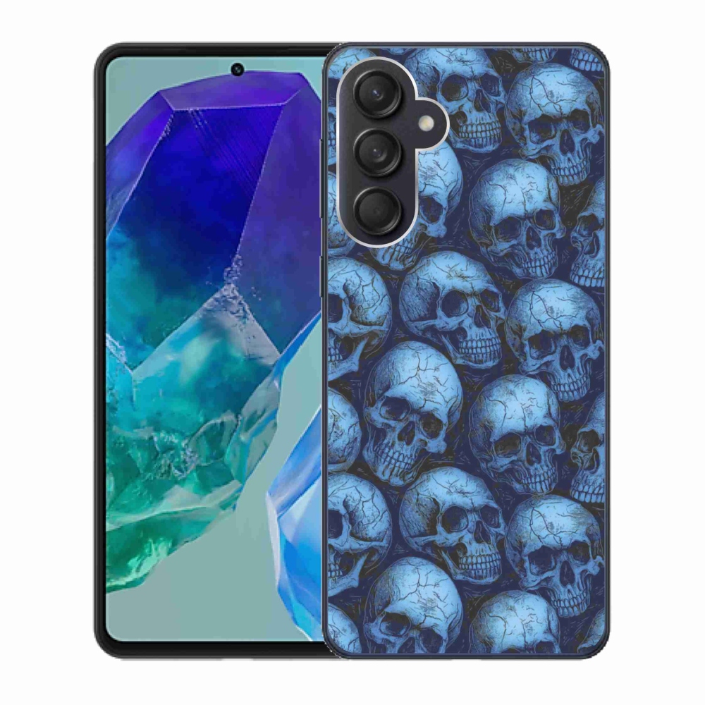 Zselés borítás mmCase Samsung Galaxy M55 5G - koponyákhoz