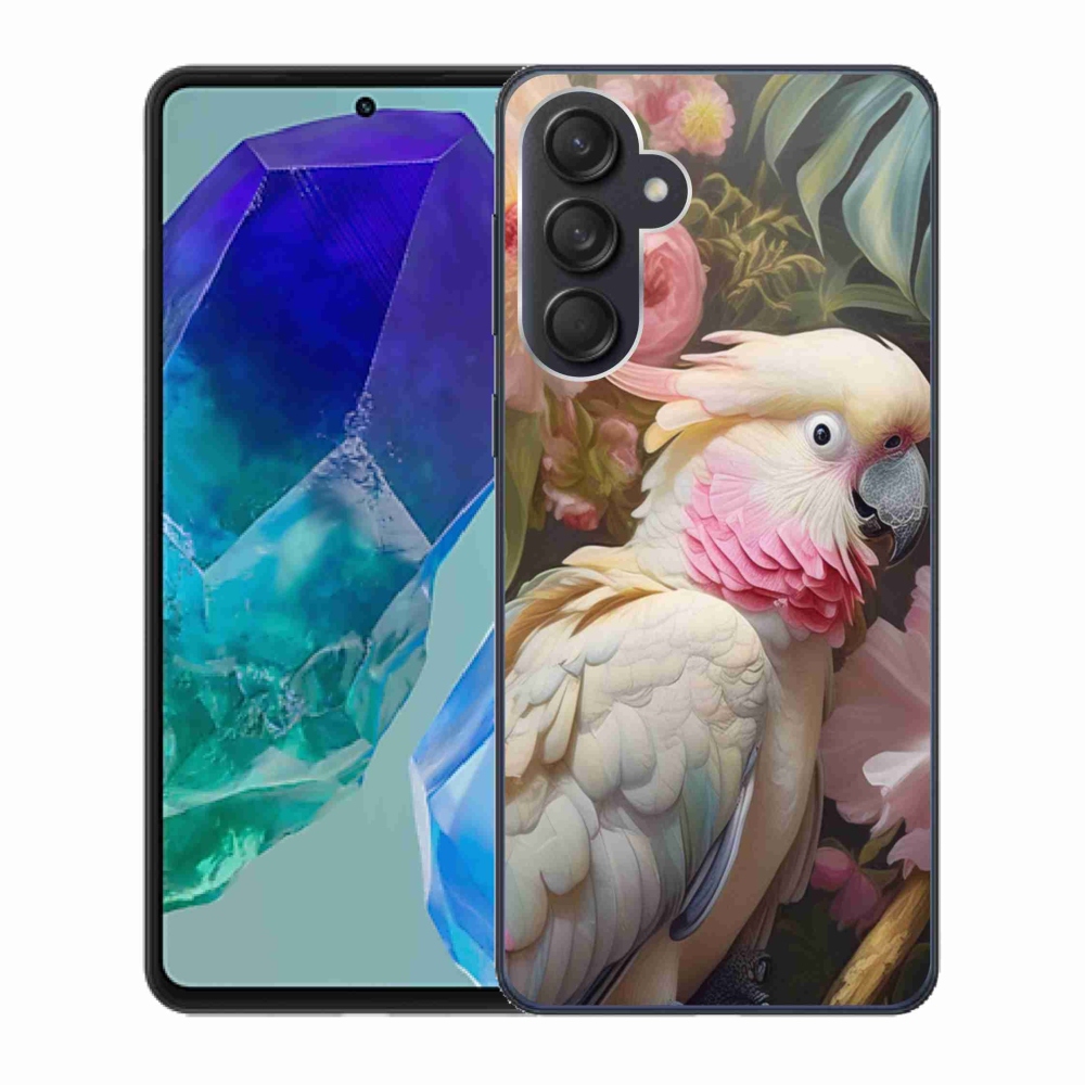 Zselés borítás mmCase Samsung Galaxy M55 5G - papagáj kakadu rózsaszín 2