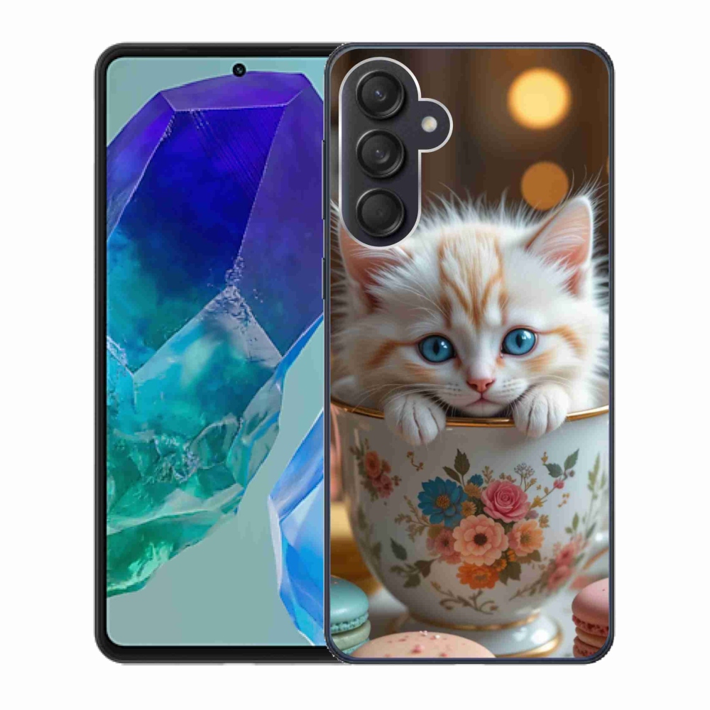 Gél borítás mmCase Samsung Galaxy M55 5G - aranyos cica 6