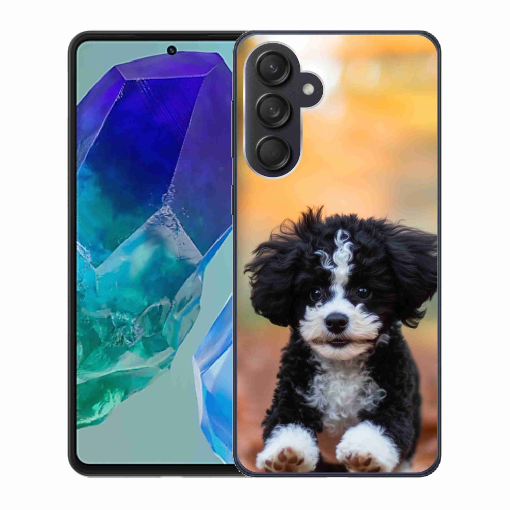 Gél borítás mmCase Samsung Galaxy M55 5G - aranyos kiskutya 2
