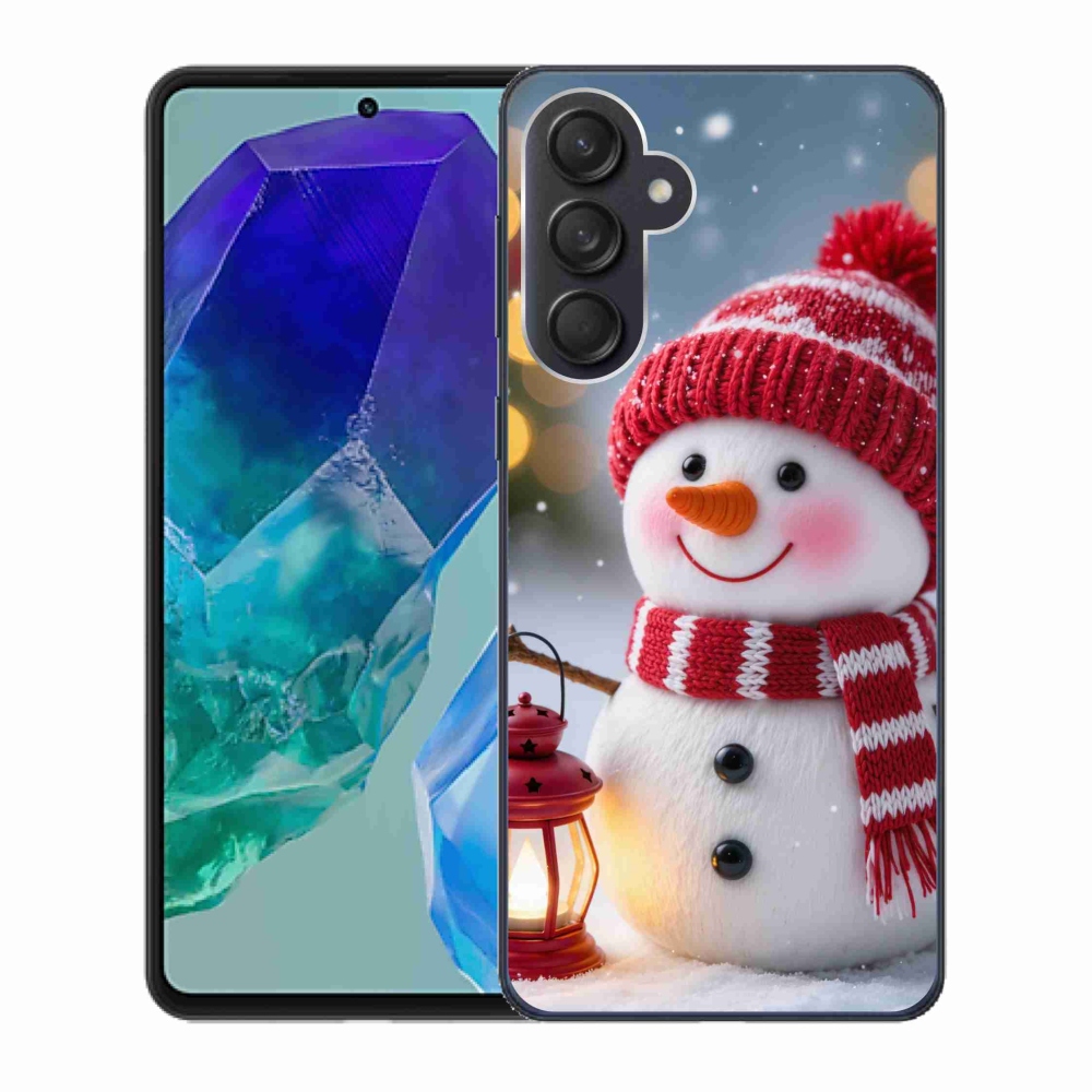 Gél védőhuzat mmCase Samsung Galaxy M55 5G - hóember 2