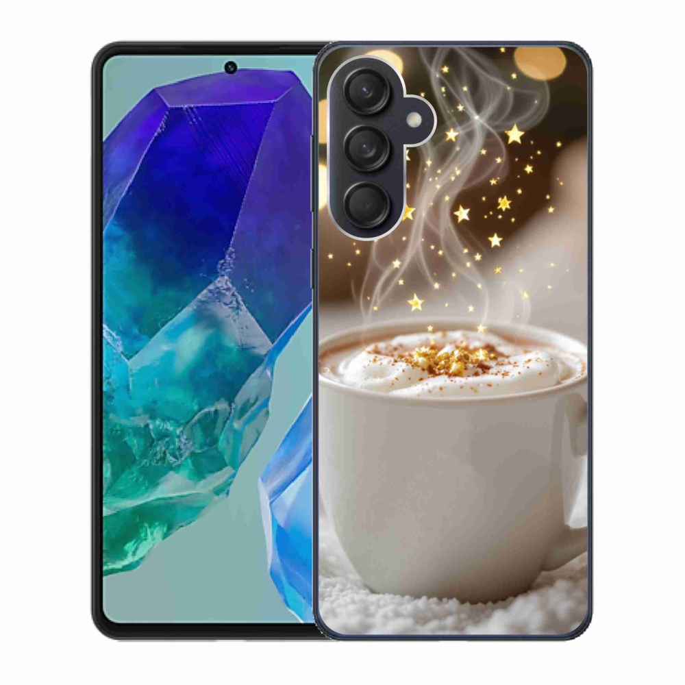 Gél borítás mmCase Samsung Galaxy M55 5G - Karácsonyi forró ital