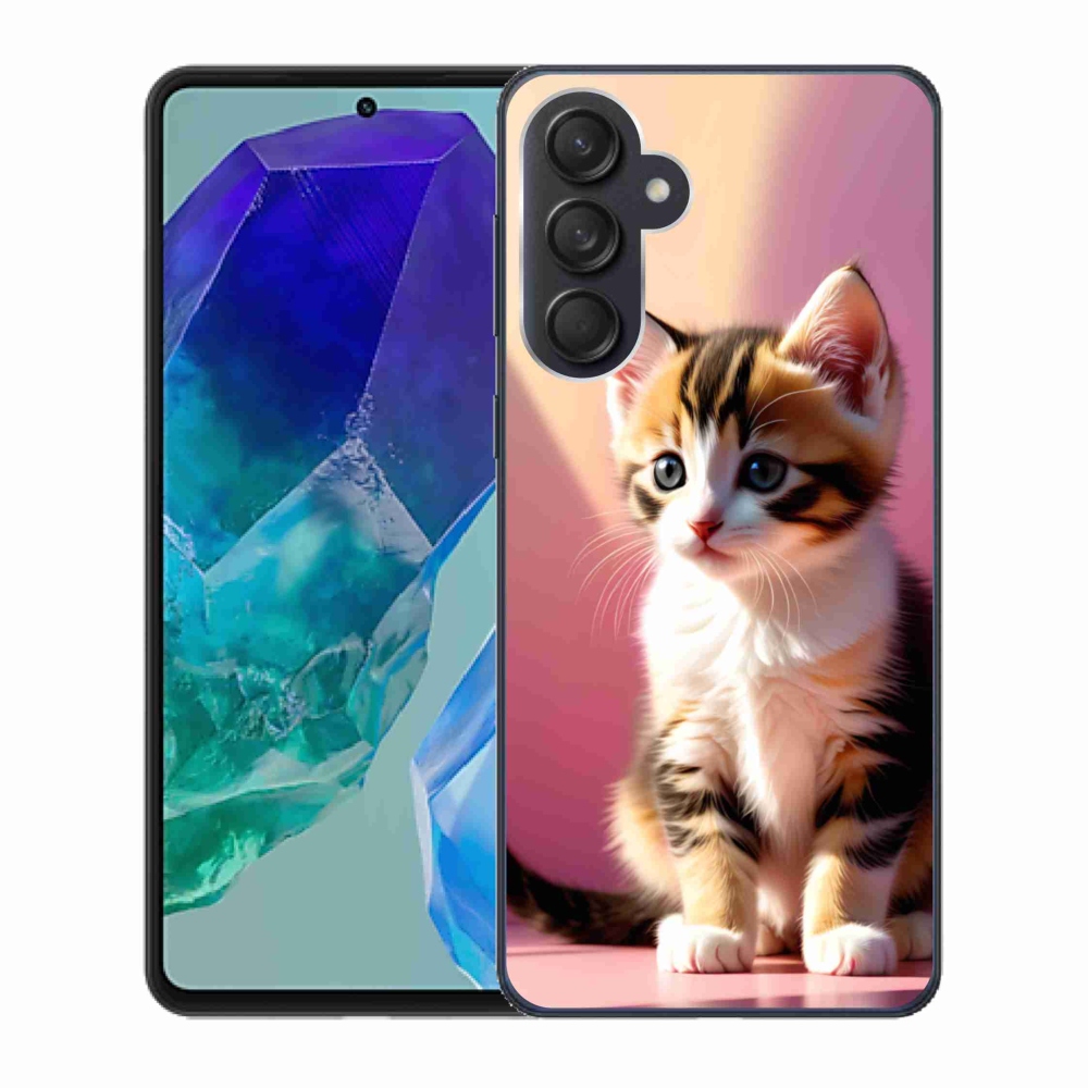 Gél védőhuzat mmCase Samsung Galaxy M55 5G - kíváncsi cica 2