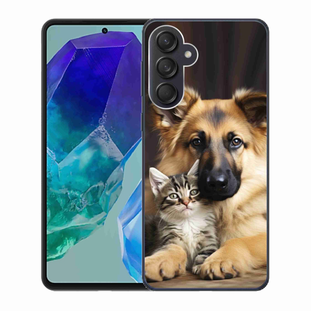 Gél borítás mmCase Samsung Galaxy M55 5G - állatbarátság