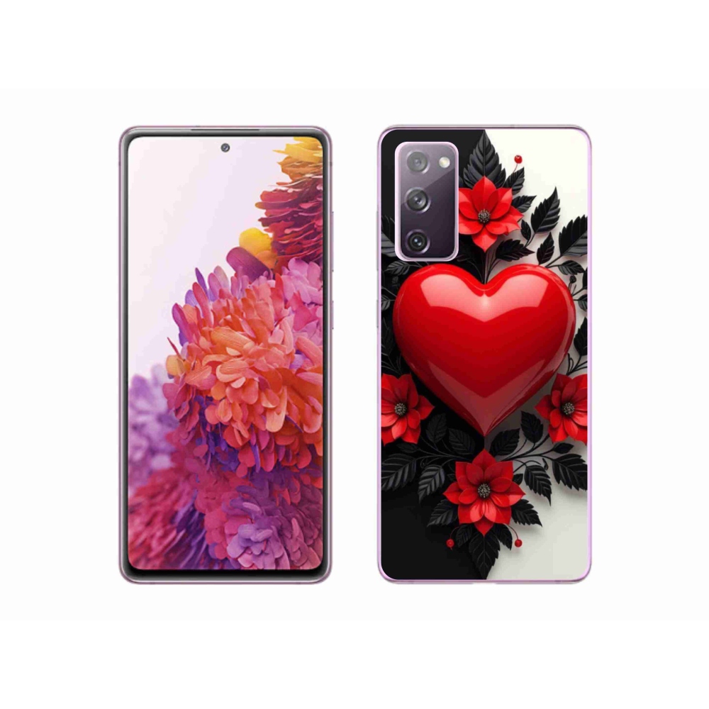 Gél védőhuzat mmCase Samsung Galaxy S20 FE készülékhez - piros szív