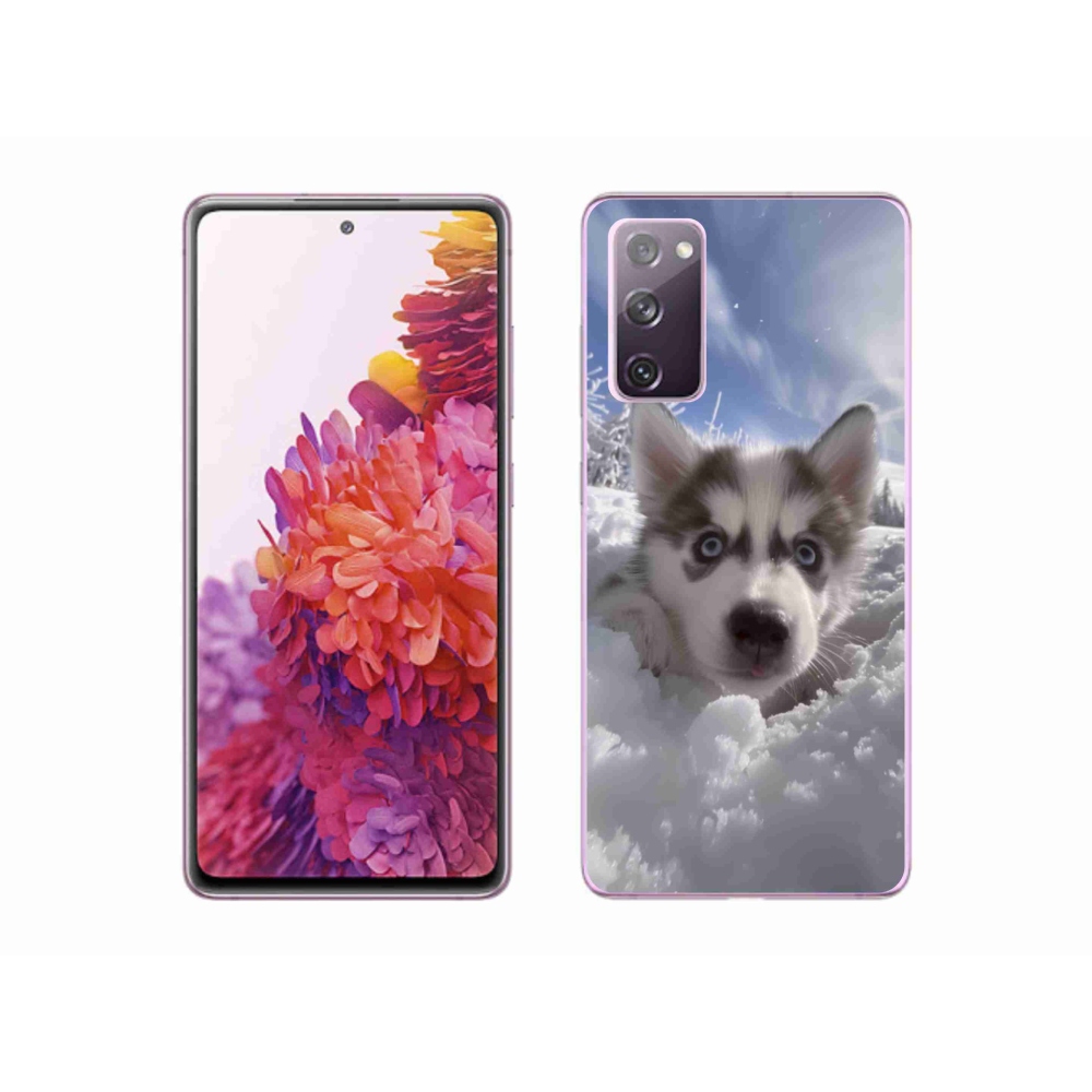 Gél borítás mmCase Samsung Galaxy S20 FE készülékhez - husky a hóban