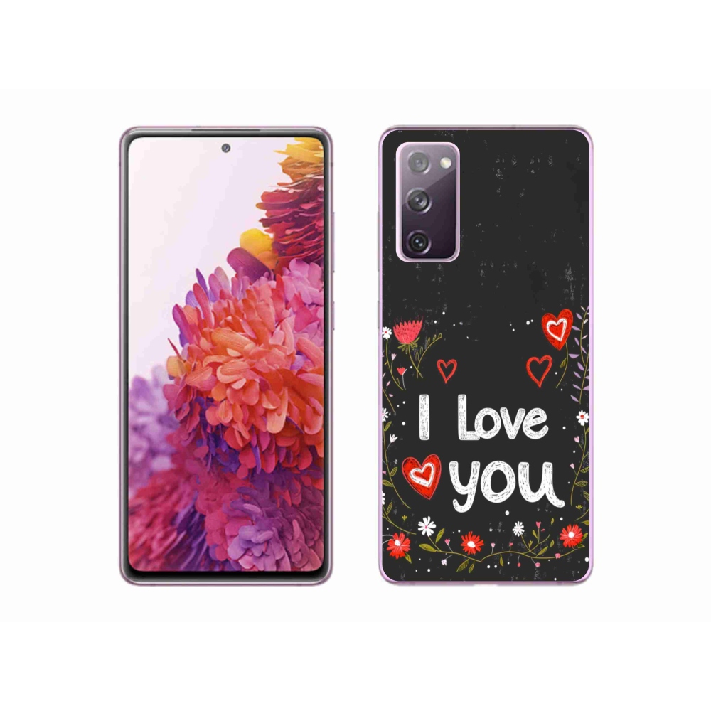 Gél borítás mmCase Samsung Galaxy S20 FE - I love you fekete háttérrel