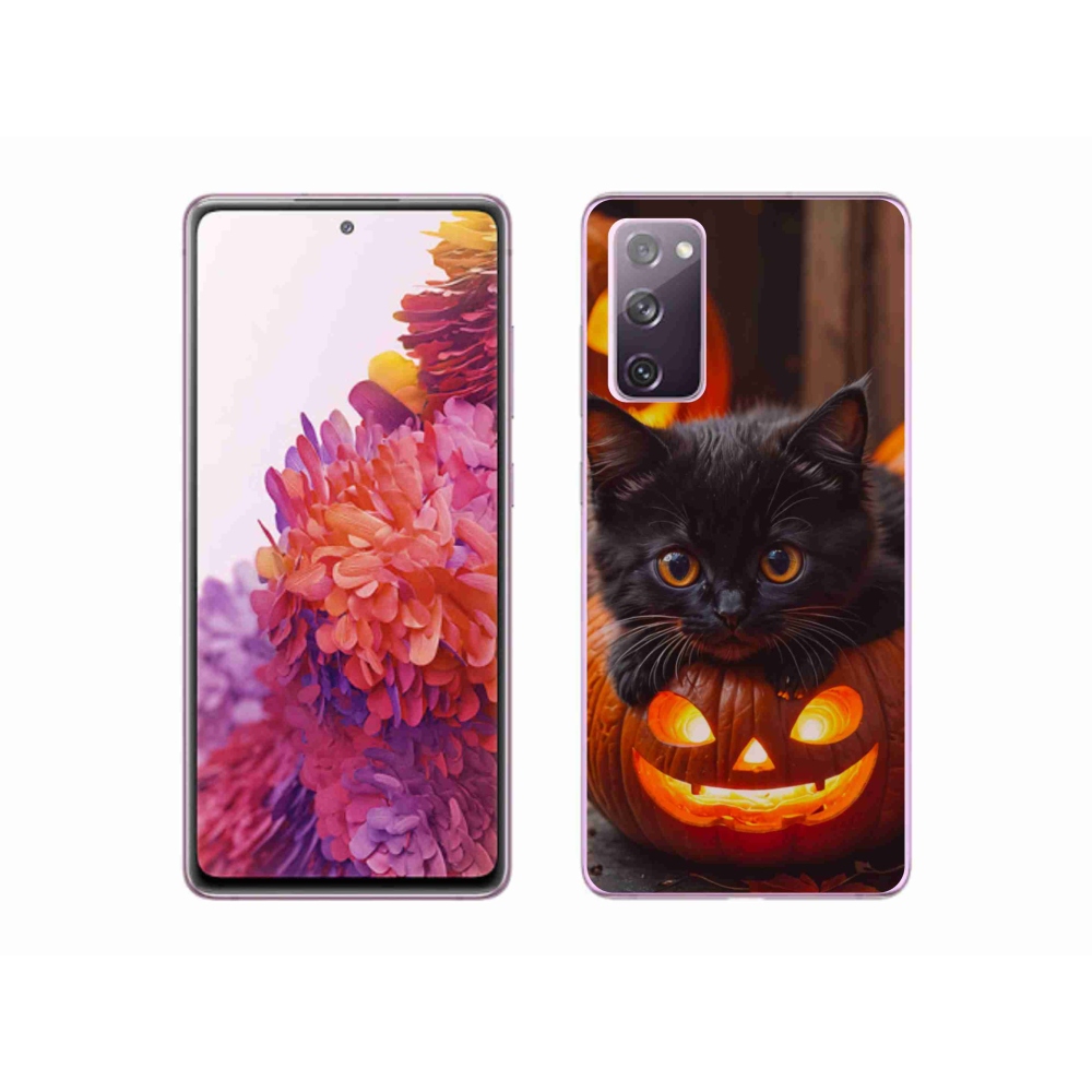 Gél borítás mmCase Samsung Galaxy S20 FE készülékhez - cica és sütőtök