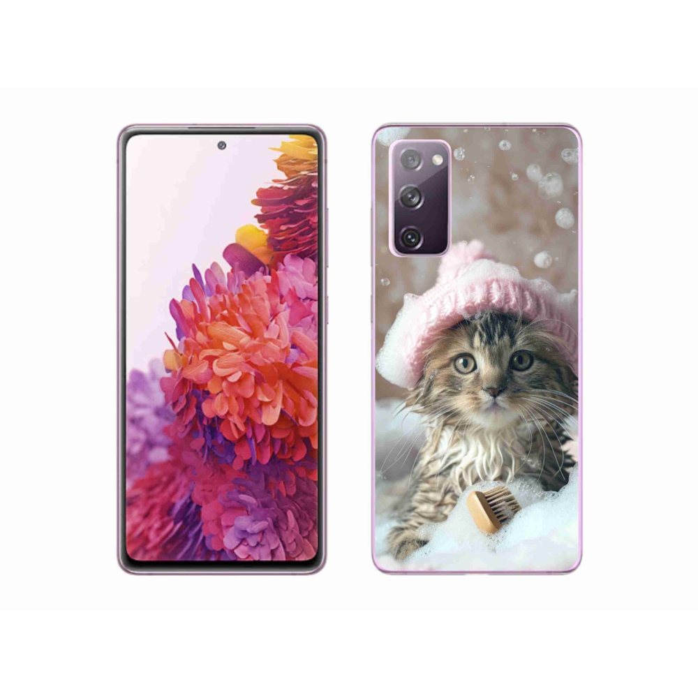 Gél borítás mmCase Samsung Galaxy S20 FE készülékhez - cica és fürdőkád