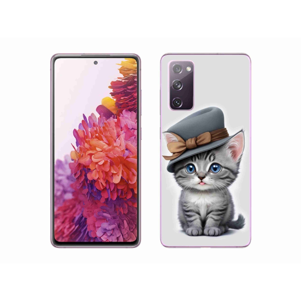 Gél borítás mmCase Samsung Galaxy S20 FE készülékhez - cica sapkával