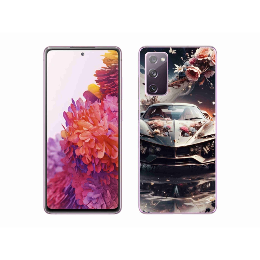 Gél borítás mmCase Samsung Galaxy S20 FE - virágos sportkocsihoz