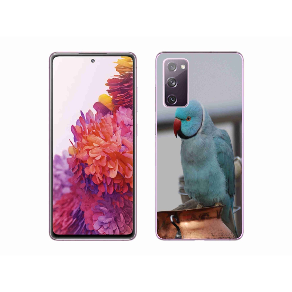 Zselés borítás mmCase Samsung Galaxy S20 FE készülékhez - papagáj alexander kék