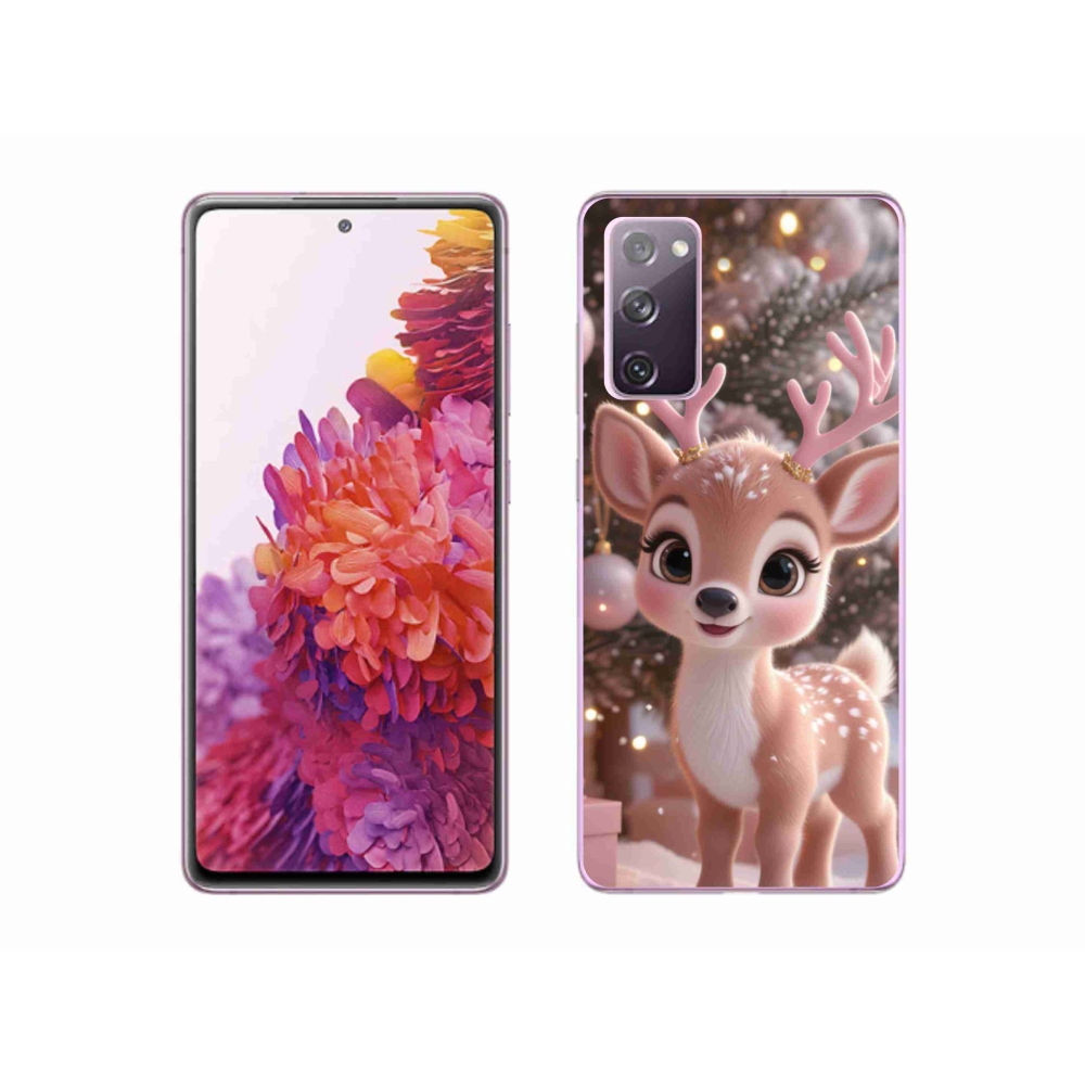 Zselés borítás mmCase Samsung Galaxy S20 FE készülékhez - aranyos rénszarvas