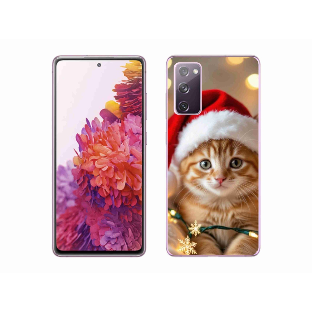 Gél borítás mmCase Samsung Galaxy S20 FE készülékhez - Karácsonyi cica