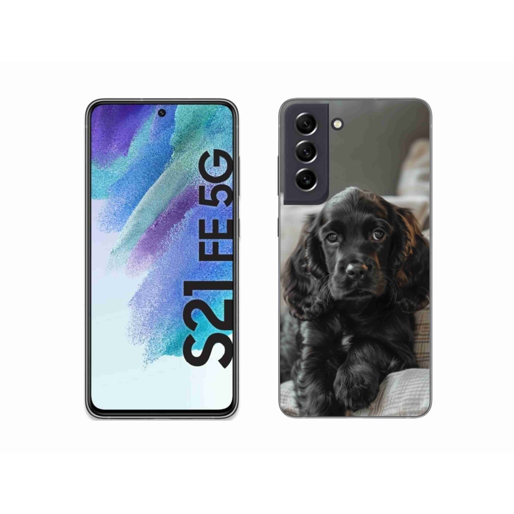 Zselés borítás mmCase Samsung Galaxy S21 FE készülékhez - Angol Cocker Spaniel