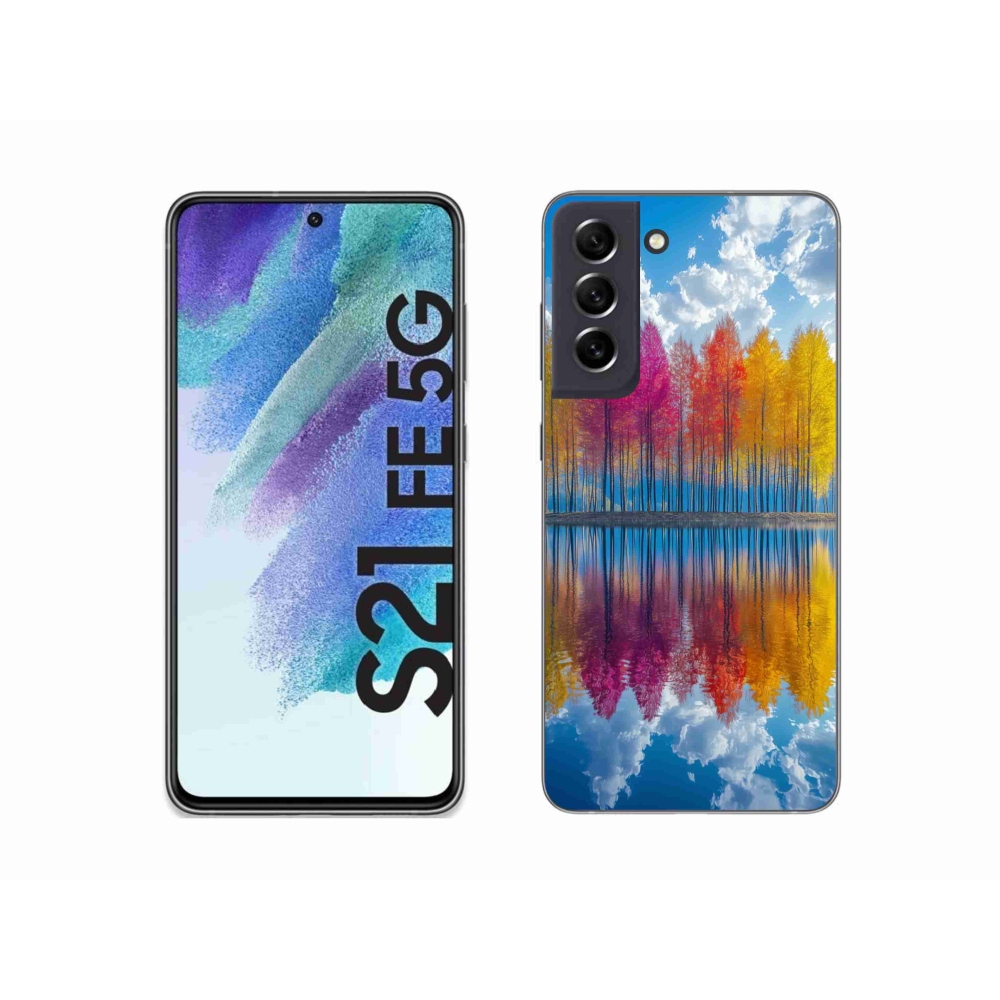 Gél borítás mmCase Samsung Galaxy S21 FE - színes fákhoz