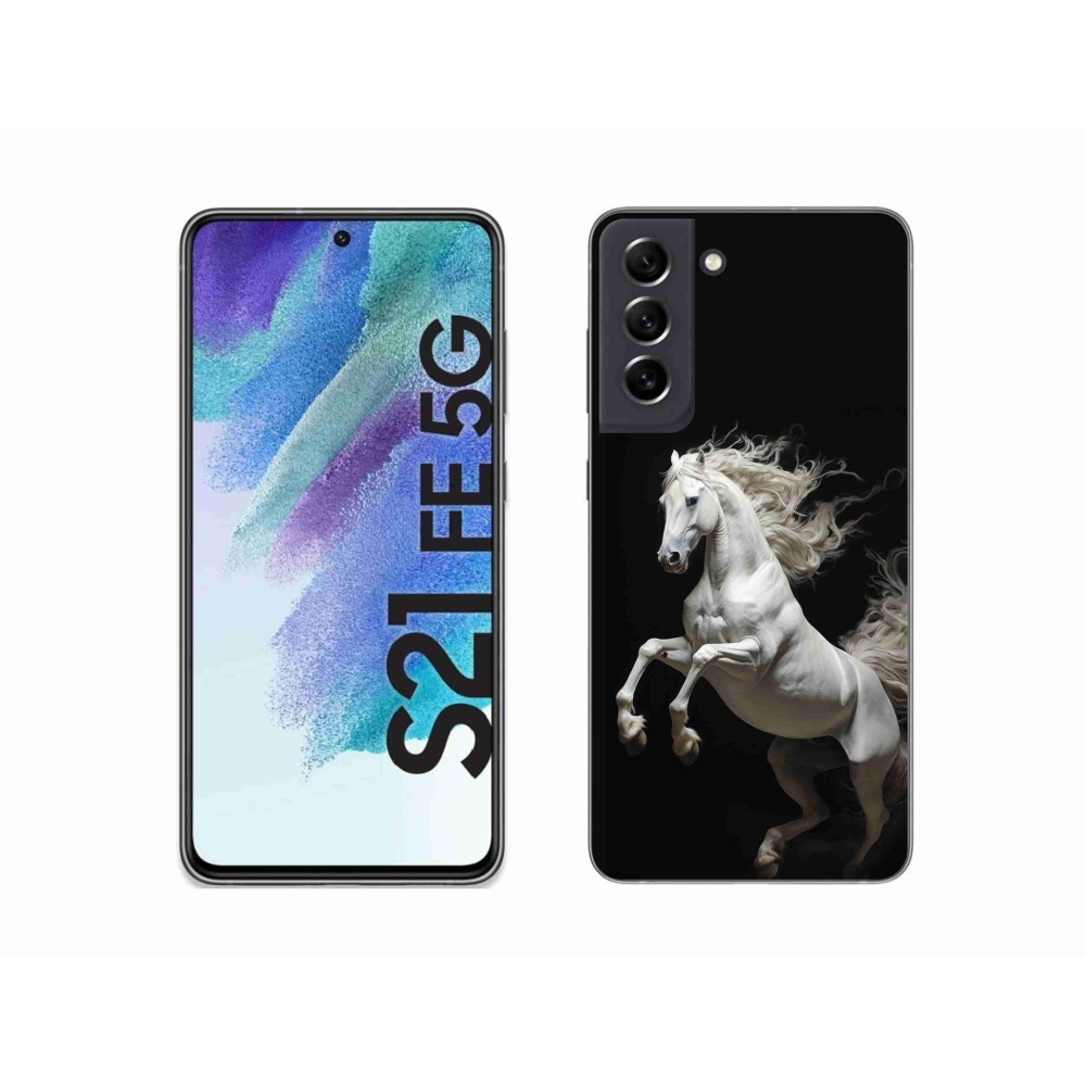 Zselés borítás mmCase Samsung Galaxy S21 FE - fehér ló 4