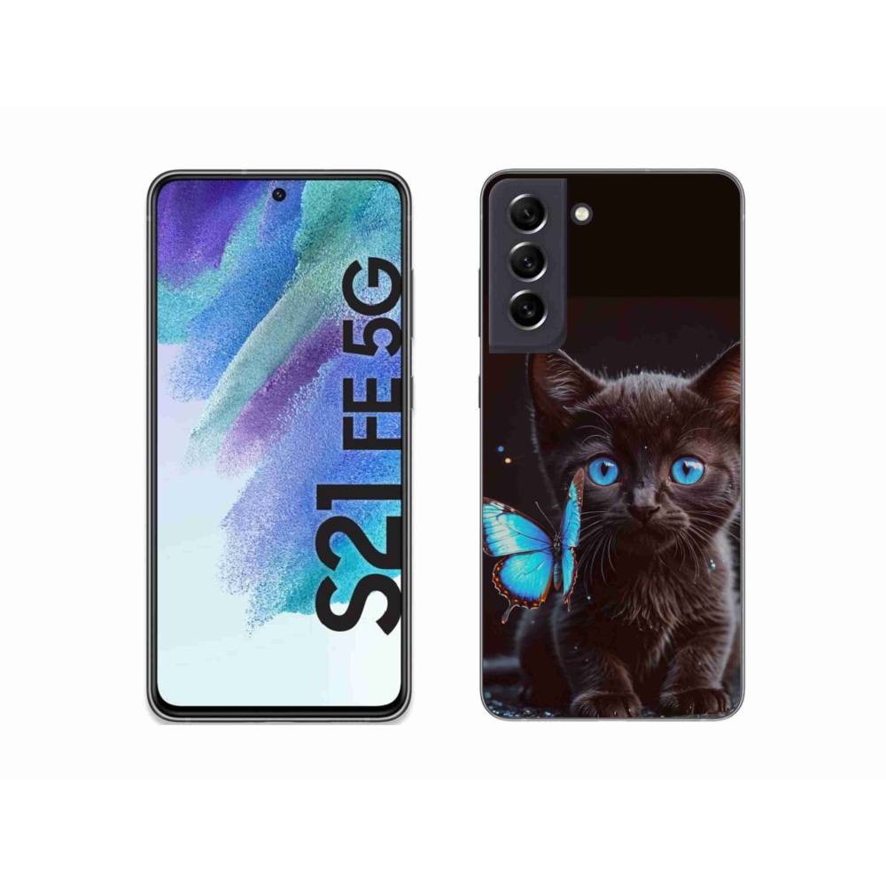 Zselés borítás mmCase Samsung Galaxy S21 FE - fekete cica 3
