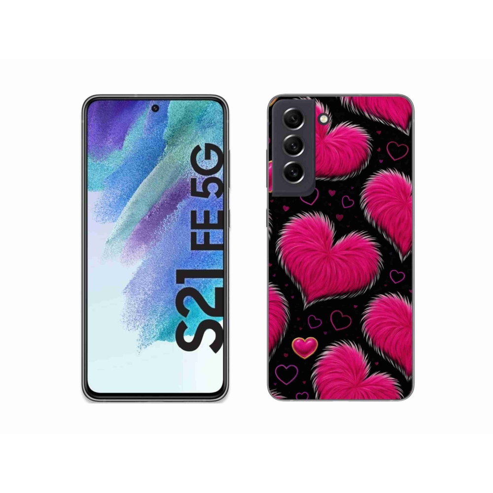 Gél borítás mmCase Samsung Galaxy S21 FE készülékhez - puha szívecske
