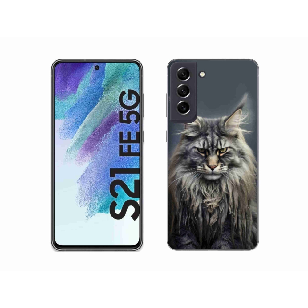 Gél borítás mmCase Samsung Galaxy S21 FE - macskaszem nézet 4