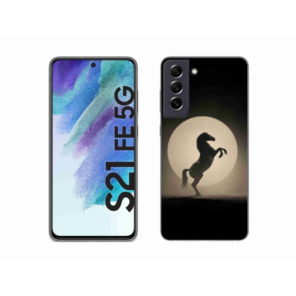Zselés borítás mmCase Samsung Galaxy S21 FE készülékhez - ló sziluettben