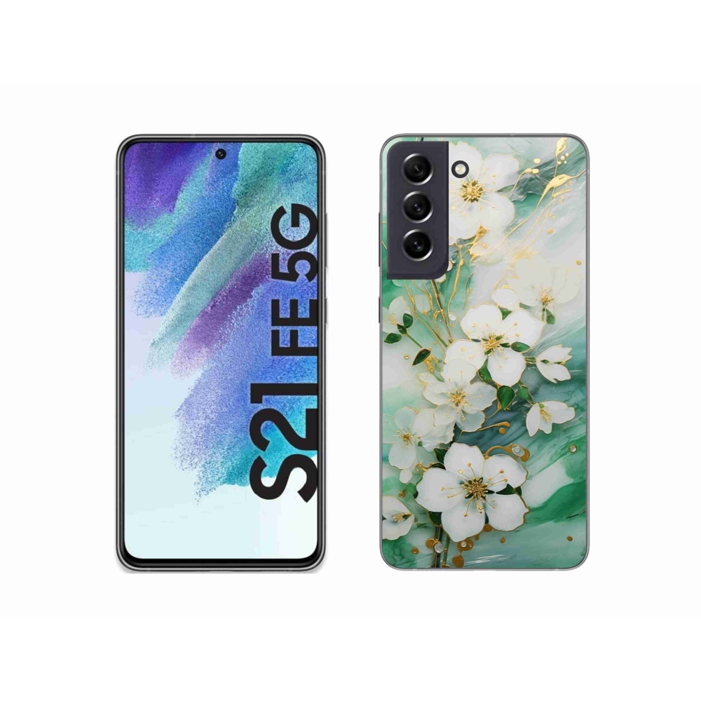 Gél borítás mmCase Samsung Galaxy S21 FE - finom virágok