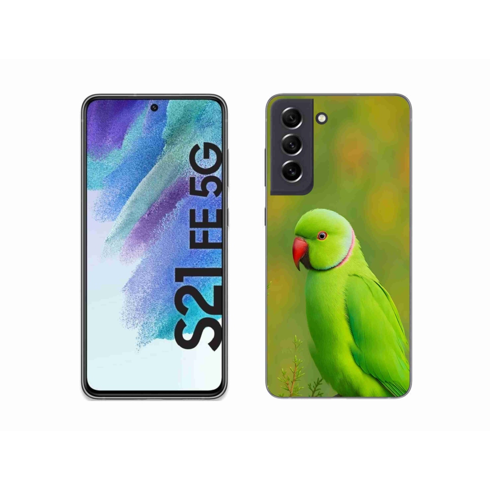 Zselés borítás mmCase Samsung Galaxy S21 FE - papagáj alexandr 2