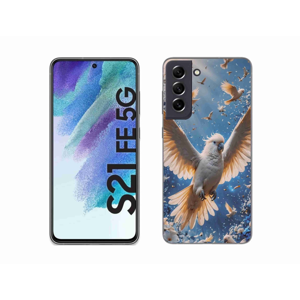 Gél borítás mmCase Samsung Galaxy S21 FE készülékhez - papagáj kakadu